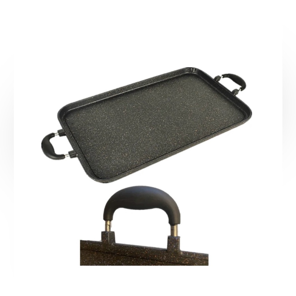Cast Thick Aluminum Marble Double Griddle 19”x11.5”